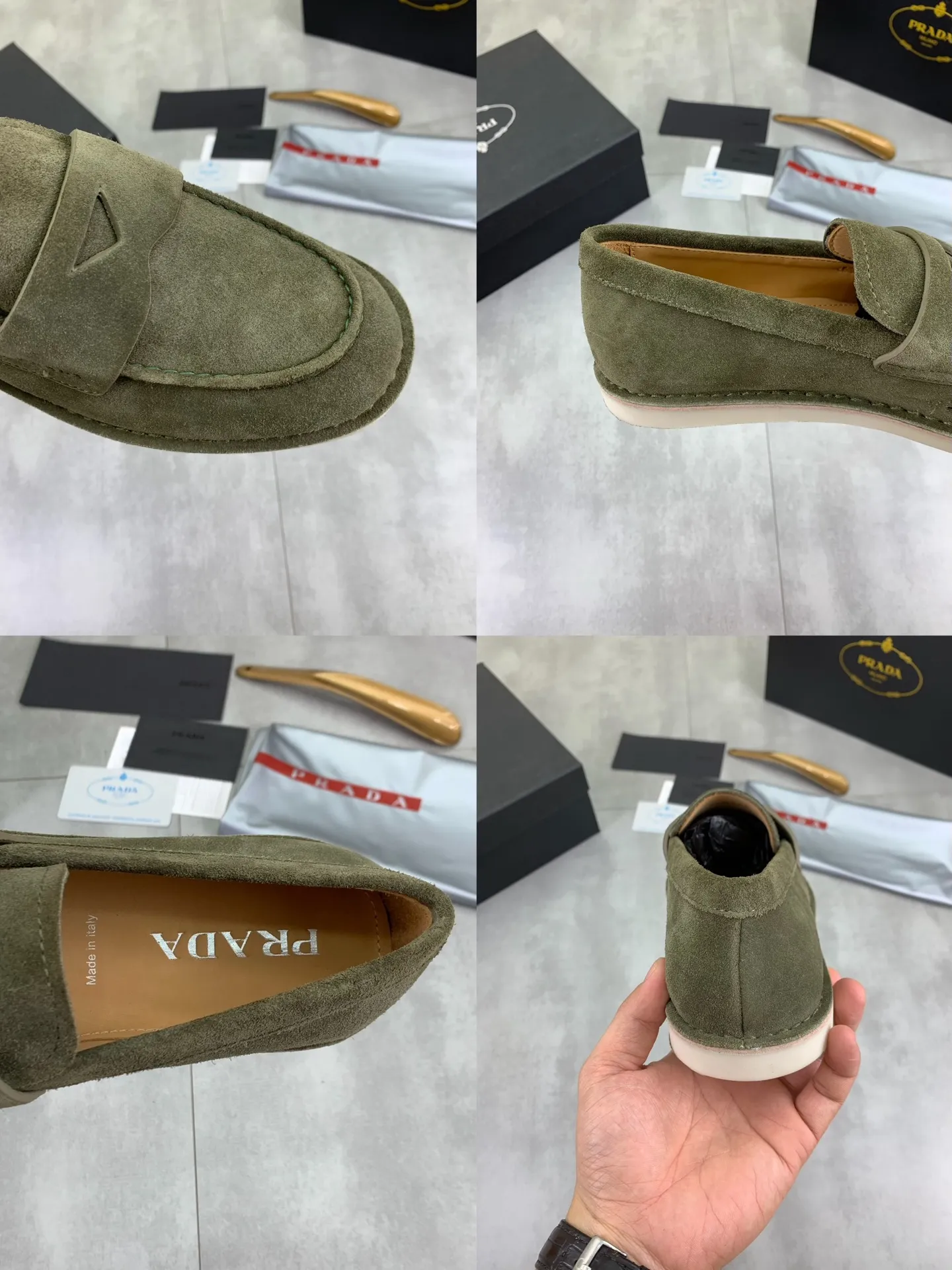 Factory price P740 💰Original quality, top version🔱 ＰＲＡＤＡPrada. Men's business casual leather shoes, top quality cow leather. 1:1 shipment ⬆️Luxurious and noble, all made of imported original first-layer fine suede cowhide, just to create a more comfortable wearing experience. Upper: original comfortable open-edge bead-rubbed calfskin ➕Top imported water-dyed full cow lining, original high-end lightweight and comfortable TPU combination bottom ✔️Code number: 39-44 (38 45 Can be customized)